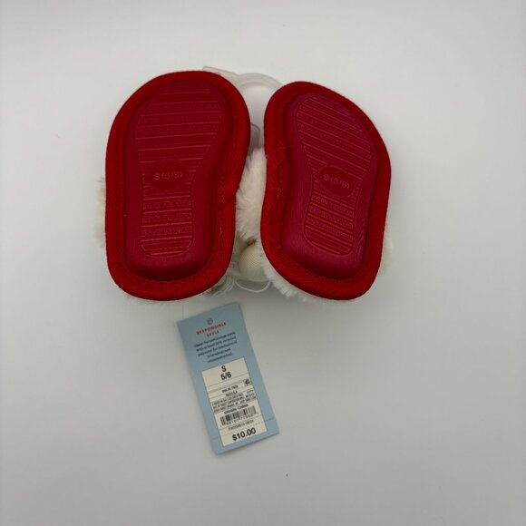 Cat & Jack Toddler Kids Lila Metallic Scuff Slippers Shoes, Red, Valentine's Day - Picture 4 of 7